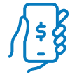 Blue cell phone icon