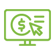 Green digital banking icon