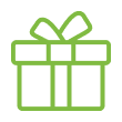 Green gift box icon