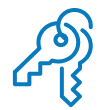 Blue keys icon