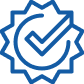 Wealth blue award icon