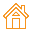 Orange house icon