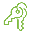 Green keys icon