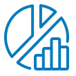Blue graph icon
