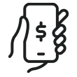 Black cell phone icon