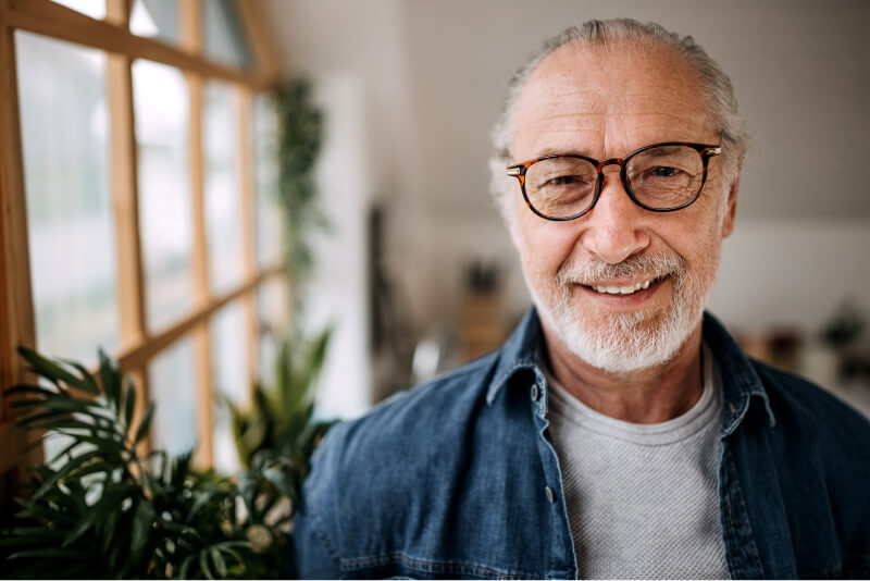 smiling elderly man