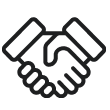 Black handshake icon