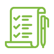 Green document signature icon