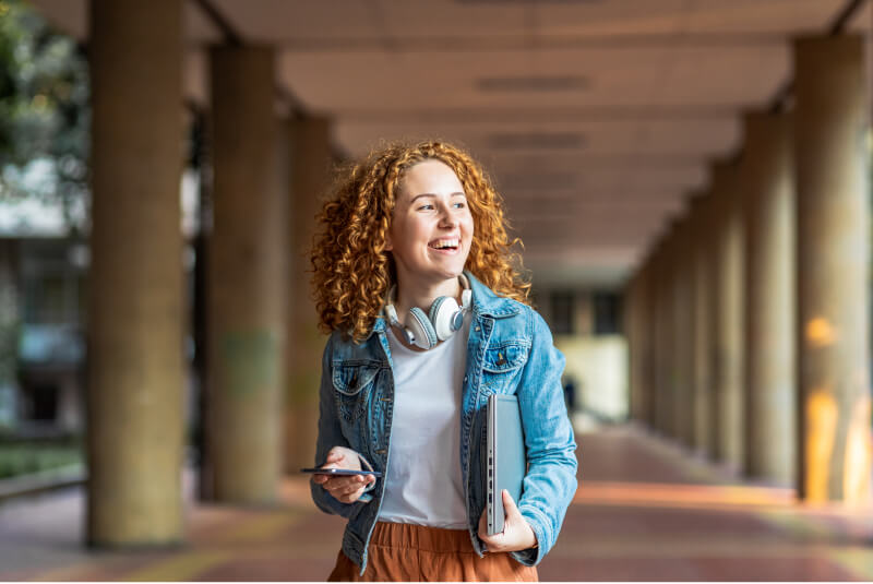 happy young woman