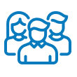 Blue business team icon