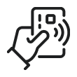 Black checking card icon