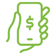 Green cell phone icon