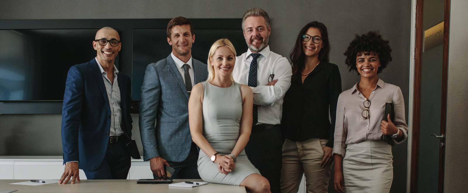 diverse group of professionals in a meeting