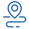 Wealth blue location icon