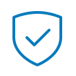 Blue security shield icon