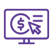 Purple digital banking icon